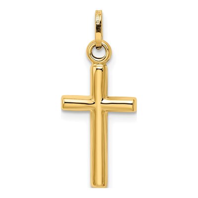 14K Yellow Gold Hollow Cross Pendant – view 5
