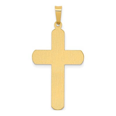 14K Two-Tone Gold INRI Crucifix Pendant – view 4