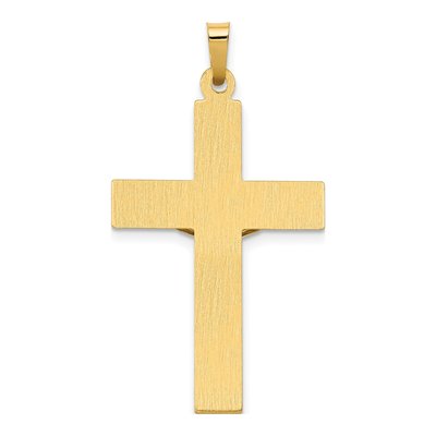 14K Two-Tone Gold INRI Crucifix Pendant – view 4