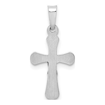 14K White Gold INRI Crucifix Pendant – view 5