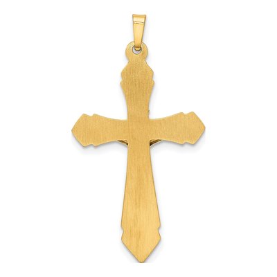 14K Two-Tone Gold INRI Crucifix Pendant – view 4