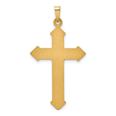 14K Two-Tone Gold INRI Crucifix Pendant – view 5