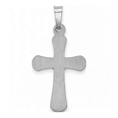 14K White Gold INRI Crucifix Pendant – view 4