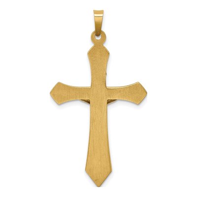 14K Two-Tone Gold INRI Crucifix Pendant – view 4