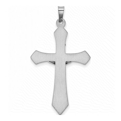 14K White Gold INRI Crucifix Pendant – view 4