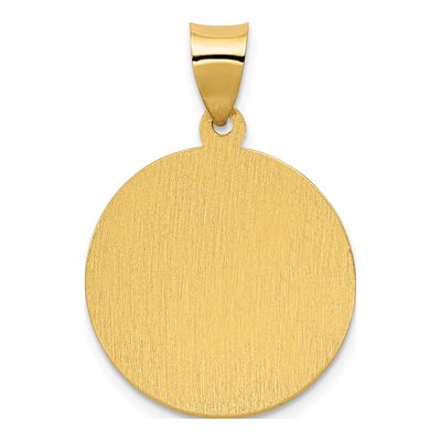 14K Yellow Gold Divino Nino Round Medal Pendant – view 4