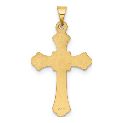 14K Yellow Gold Budded Cross Pendant – view 5