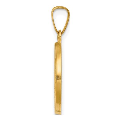 14K Yellow Gold Divino Nino Round Medal Pendant – view 3