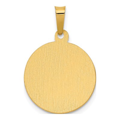 14K Yellow Gold Divino Nino Round Medal Pendant – view 4