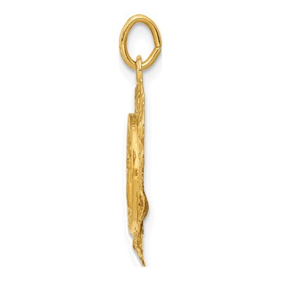14K Yellow Gold Guardian Angel Medal Pendant – view 3