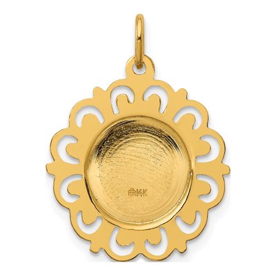 14K Yellow Gold Guardian Angel Medal Pendant – view 4