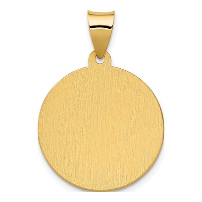 14K Yellow Gold St Agatha Hollow Medal Pendant – view 4