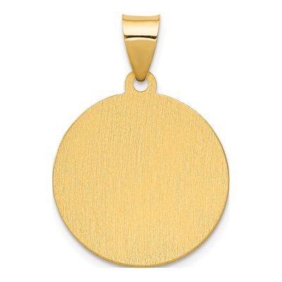 14K Yellow Gold Hollow Spanish Saint Anne Medal Pendant – view 4
