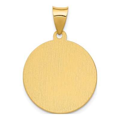 14K Yellow Gold Hollow Spanish St Anthony Medal Pendant – view 4