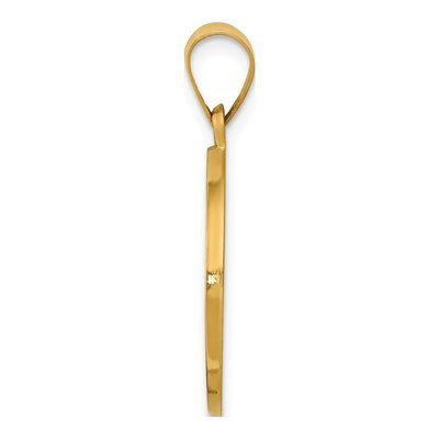 14K Yellow Gold St Daniel Hollow Medal Pendant – view 3