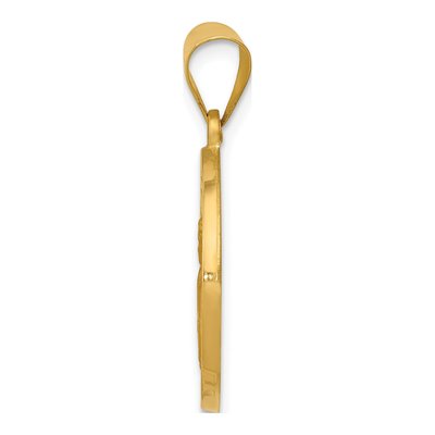 14K Yellow Gold Hollow San Gabriel Medal Pendant – view 3