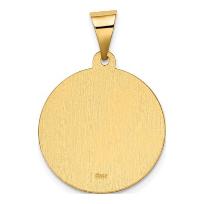 14K Yellow Gold Hollow San Gabriel Medal Pendant – view 4