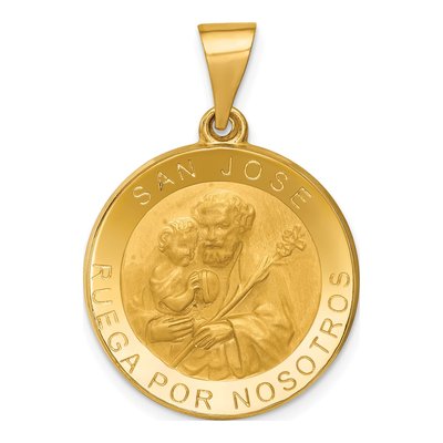 14K Yellow Gold San Jose Medal Pendant
