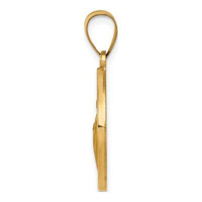 14K Yellow Gold San Judas Tadeo Medal Pendant – view 3