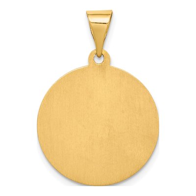 14K Yellow Gold St Maria Goretti Hollow Medal Pendant – view 5