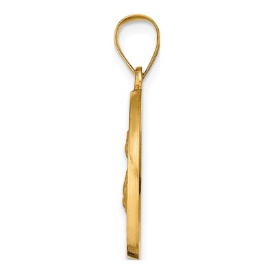 14K Yellow Gold Santa Lucia Medal Pendant – view 3