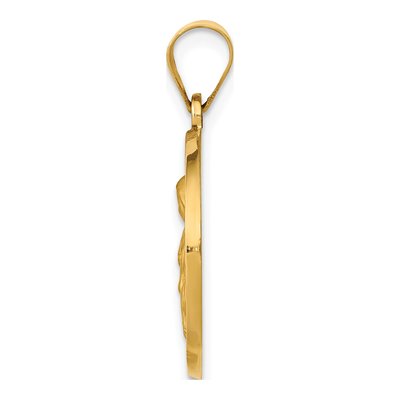 14K Yellow Gold St Rita Medal Pendant – view 3