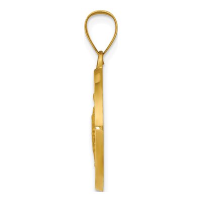 14K Yellow Gold St Rocco Medal Pendant – view 3