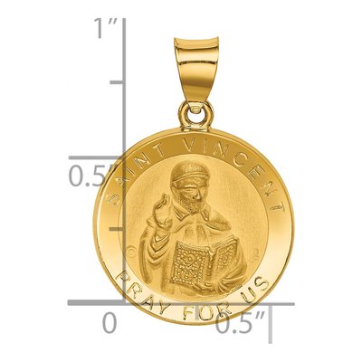 14K Yellow Gold St Vincent Medal Pendant – view 5