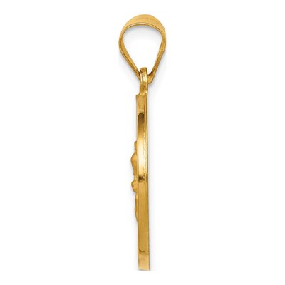 14K Yellow Gold Perpetuo Socorro Medal Pendant – view 3