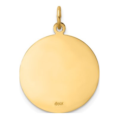 14K Yellow Gold St Florian Medal Pendant – view 5