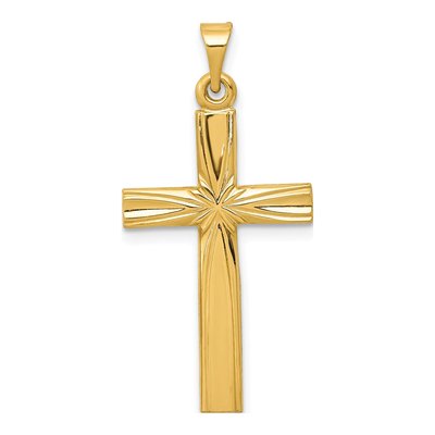 14K Yellow Gold Latin Cross Pendant
