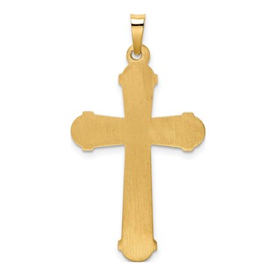 14K Yellow Gold Hollow Cross Pendant – view 4