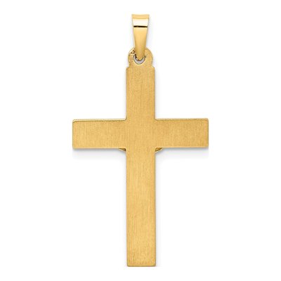 14K Two-Tone Gold Latin Crucifix Pendant – view 4