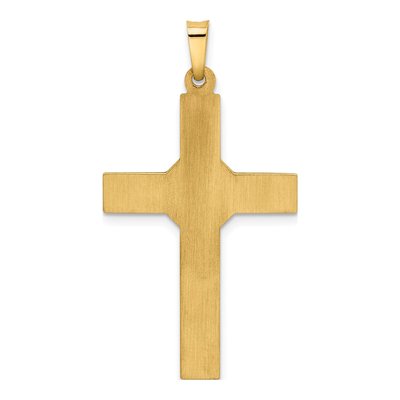 14K Two-Tone Gold Hollow Crucifix Pendant – view 5
