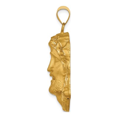 14K Yellow Gold Large Jesus Medal Pendant – view 3