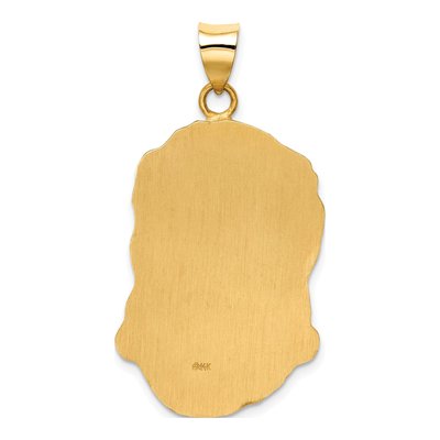 14K Yellow Gold Large Jesus Medal Pendant – view 4