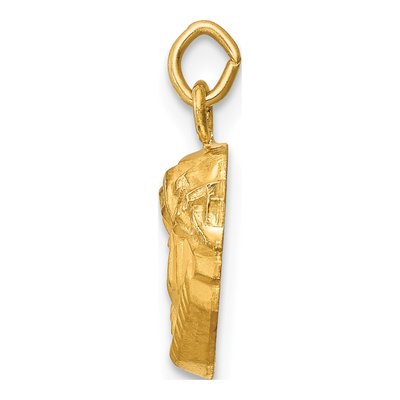 14K Yellow Gold Small Jesus Medal Pendant – view 3