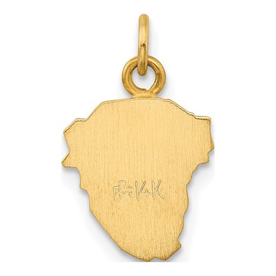 14K Yellow Gold Small Jesus Medal Pendant – view 4