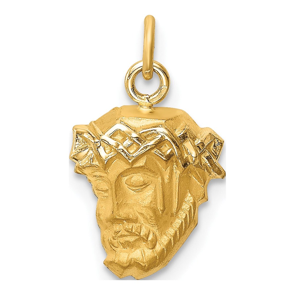 14K Yellow Gold Small Jesus Medal Pendant