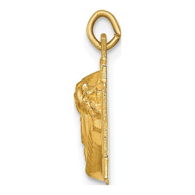 14K Yellow Gold Small Jesus Cross Medal Pendant – view 3