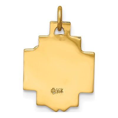 14K Yellow Gold Small Jesus Cross Medal Pendant – view 5
