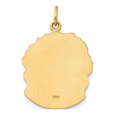 14K Yellow Gold Jesus Medal Pendant – view 4