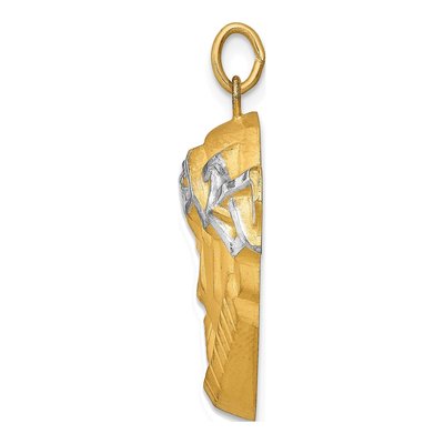 14K Yellow Gold Large Jesus Medal Pendant – view 3