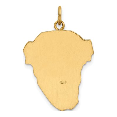 14K Yellow Gold Large Jesus Medal Pendant – view 4