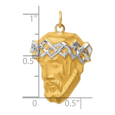 14K Yellow Gold Large Jesus Medal Pendant – view 5