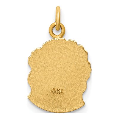14K Yellow Gold Small Jesus Medal Pendant – view 4