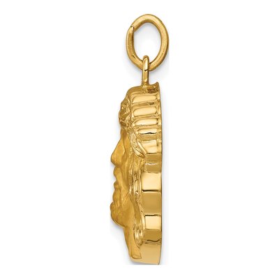 14K Yellow Gold Jesus Medal Pendant – view 3