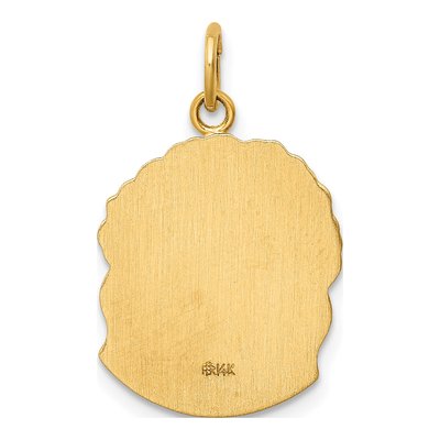 14K Yellow Gold Jesus Medal Pendant – view 4