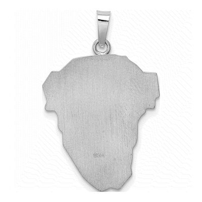 14K White Gold Hollow Jesus Medal Pendant – view 4