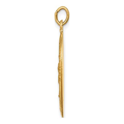 14K Yellow Gold Our of Guadalupe Medal Pendant – view 3